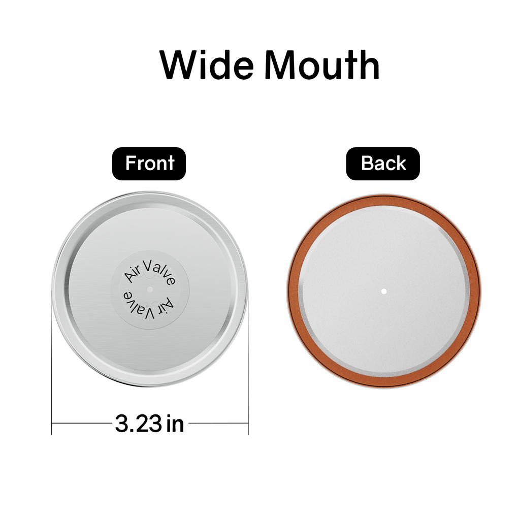 Mason Jar Lids-48 Pack Total- 24 Wide Mouth & 24 Regular Mouth Canning Lids, Vacuum Seal for Ball, Kerr & More, Compatible with Electric Vacuum Sealers, Food Grade Canning Supplies