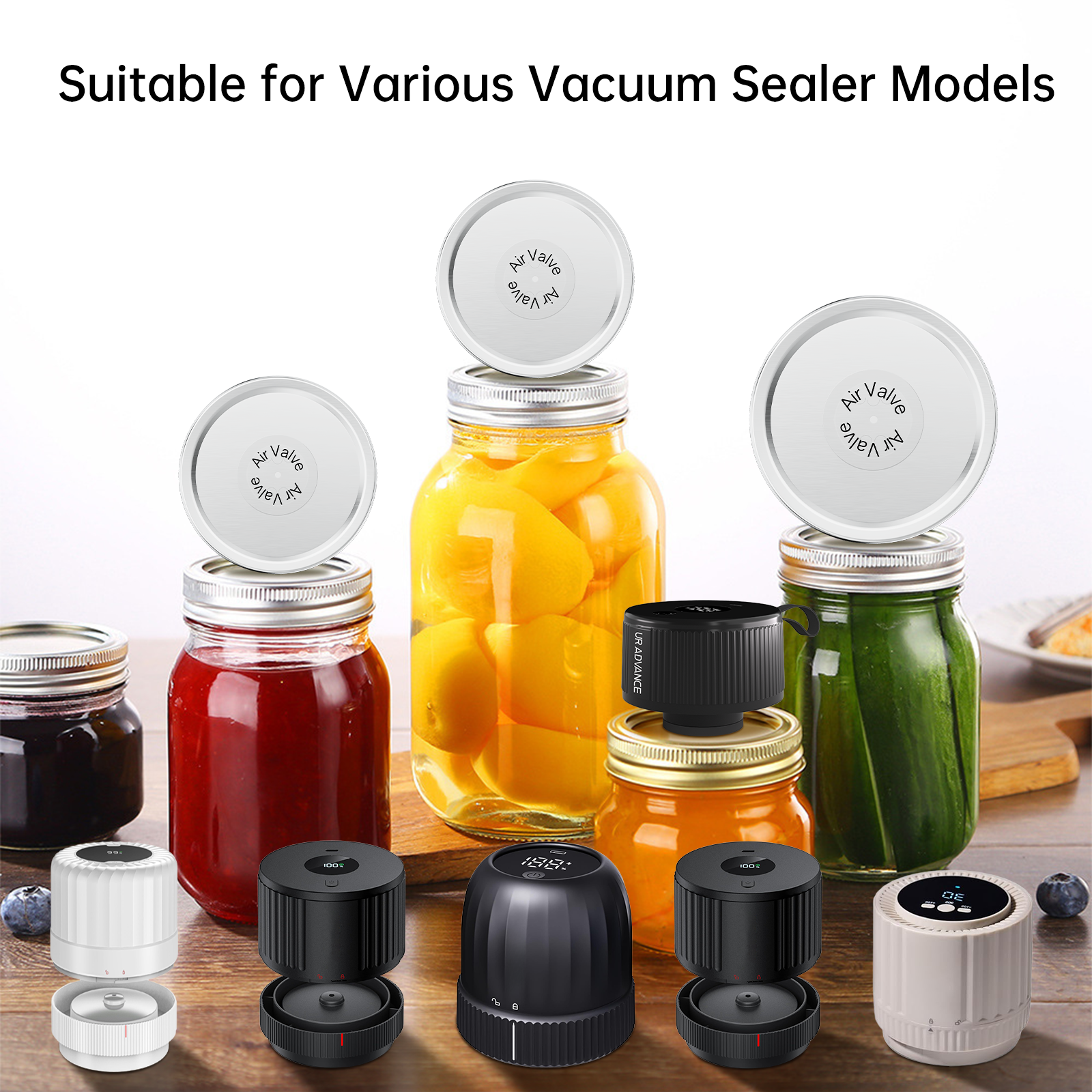 Mason Jar Lids-48 Pack Total- 24 Wide Mouth & 24 Regular Mouth Canning Lids, Vacuum Seal for Ball, Kerr & More, Compatible with Electric Vacuum Sealers, Food Grade Canning Supplies